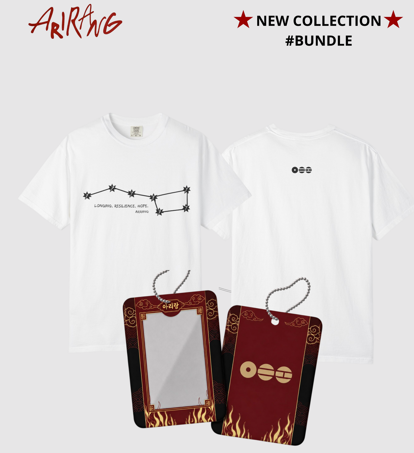 ARIRANG (BTS) TSHIRT CONSTELLATION + PC HOLDER BUNDLE