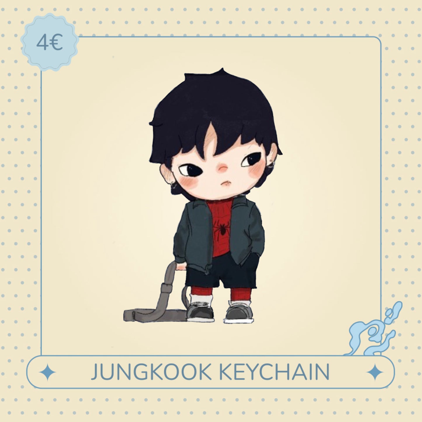 Jungkook hirono x spiderman keychain