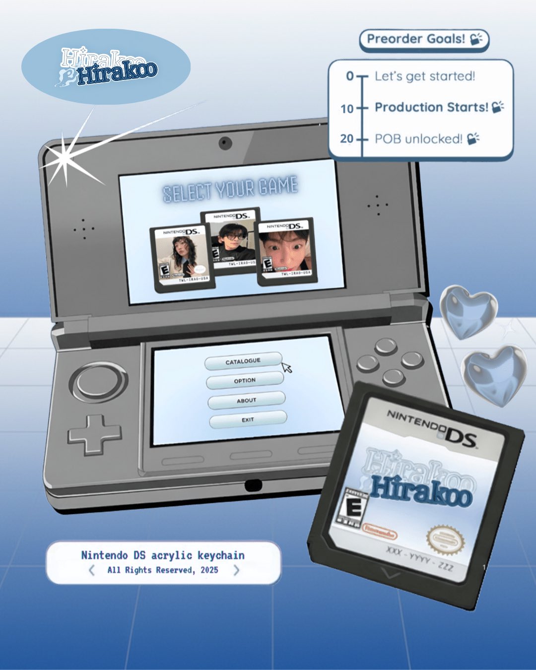 Nintendo DS game acrylic keychain