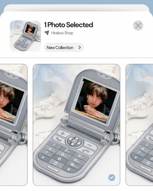 Acrylic flip phone keychain