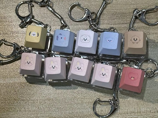 BT21 Keycap Keychain