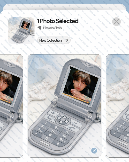 Acrylic flip phone keychain